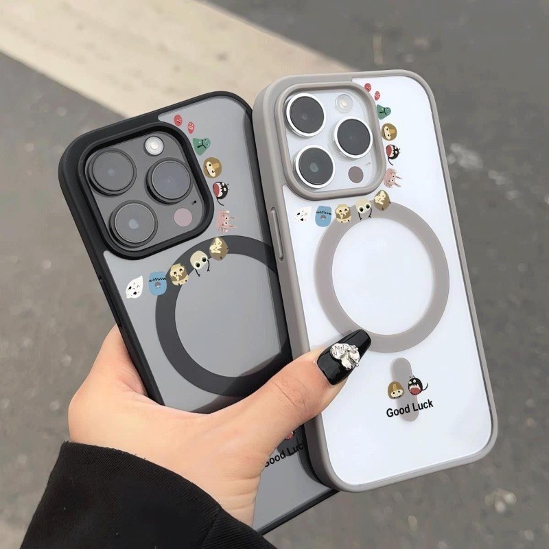 Dễ Thương May Mắn Nhỏ Quái Vật Điện Thoại Trường Hợp Cho iPhone  17 16 15 14 13 12 11 Pro Max X Xr Xs Max