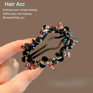 Kẹp tóc giả kim cương ánh sáng, phong cách sang trọng Hàn Quốc, phù hợp làm phụ kiện tóc nữ