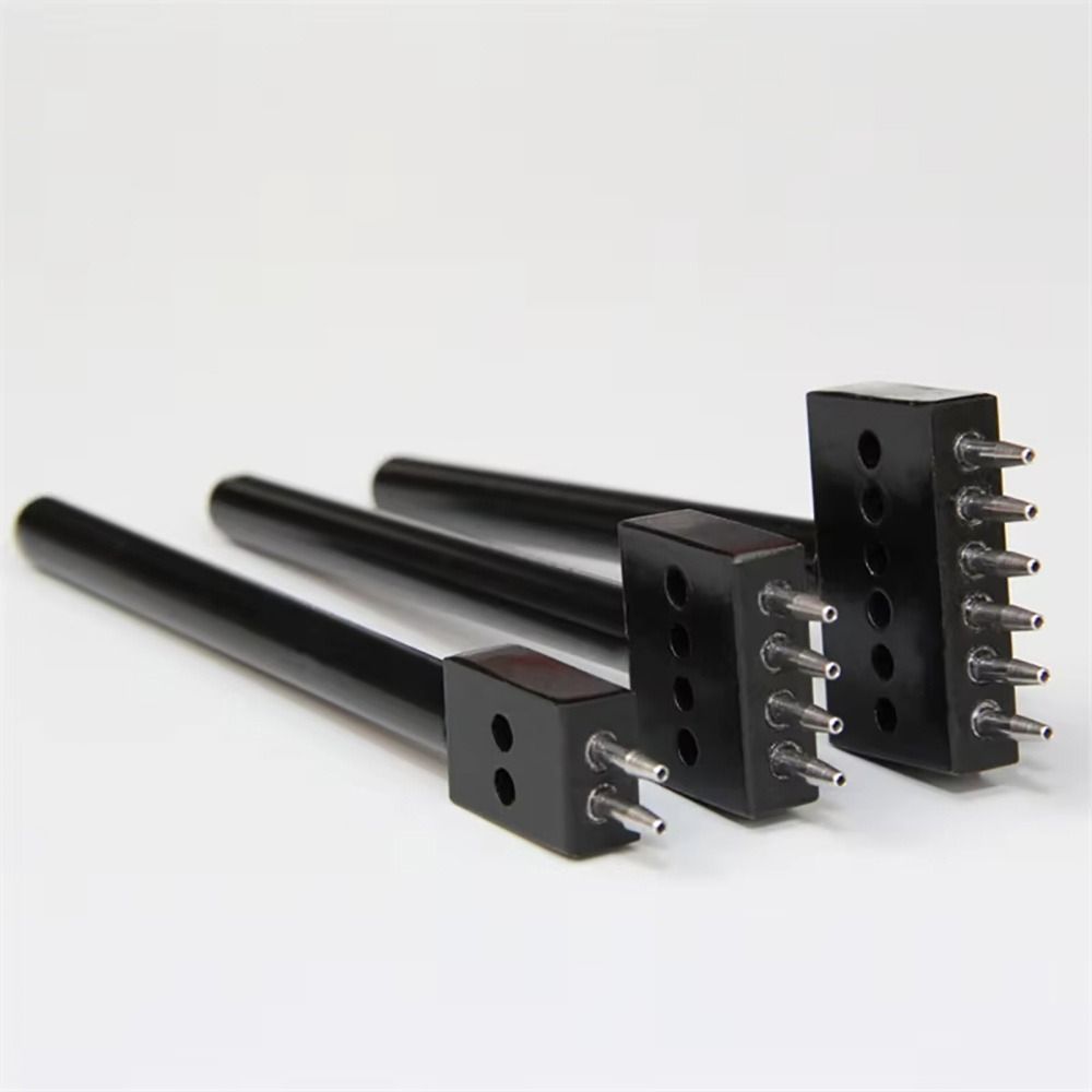 HOBBYIN 1 Cái Dụng cụ đục lỗ bằng da, 2 / 4 / 6Teeth 4 / 5 / 6 / 8mm Dụng cụ đục lỗ lỗ, Bộ khuôn tròn thủ công bằng thép thủ công