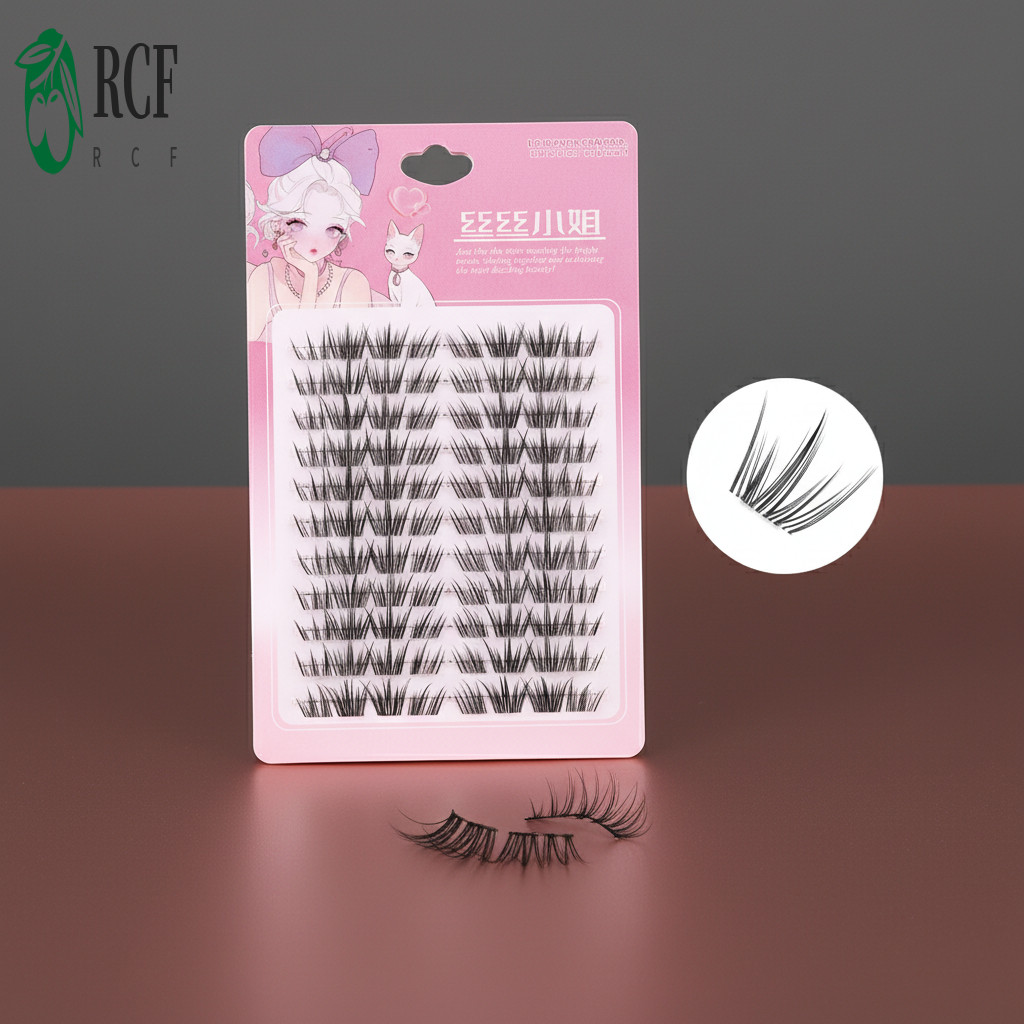 Handmade C Curl Lông Mi Giả Sợi Đen 8-12mm Chiều Dài Hỗn Hợp Tự Nhiên Tìm Tiệc Trang Điểm Hàng Ngày