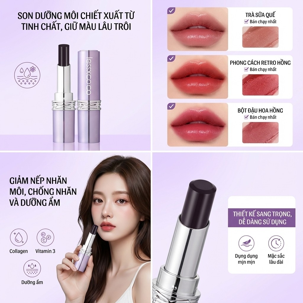 🔥Giá sốc🔥Son bóng 3D lâu trôi / Son bóng không lem và bền màu / Son bóng dưỡng ẩm 12 tiếng / Son lì và son bóng / Nhiều màu son bóng thời thượng/son môi dưỡng/son môi