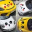 Smiley Pikachu Đầu Miếng Dán Vòng Hoa Hoạt Hình Độc Đáo Xe Miếng Dán Dễ Thương Trầy Xước Trang Trí Xe Hơi Miếng Dán 26.3.26