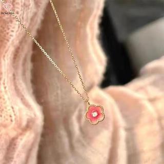 Mặt dây chuyền hoa hồng zircon sáng bóng, xích xương đòn - Quà tặng thời trang cho nữ