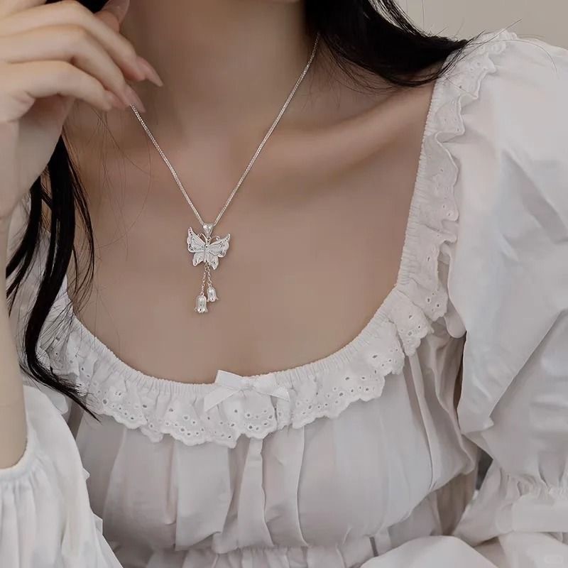 Vòng cổ hình bướm Thung lũng, Dây chuyền xương đòn sang trọng, Mặt dây chuyền cổ điển thời trang