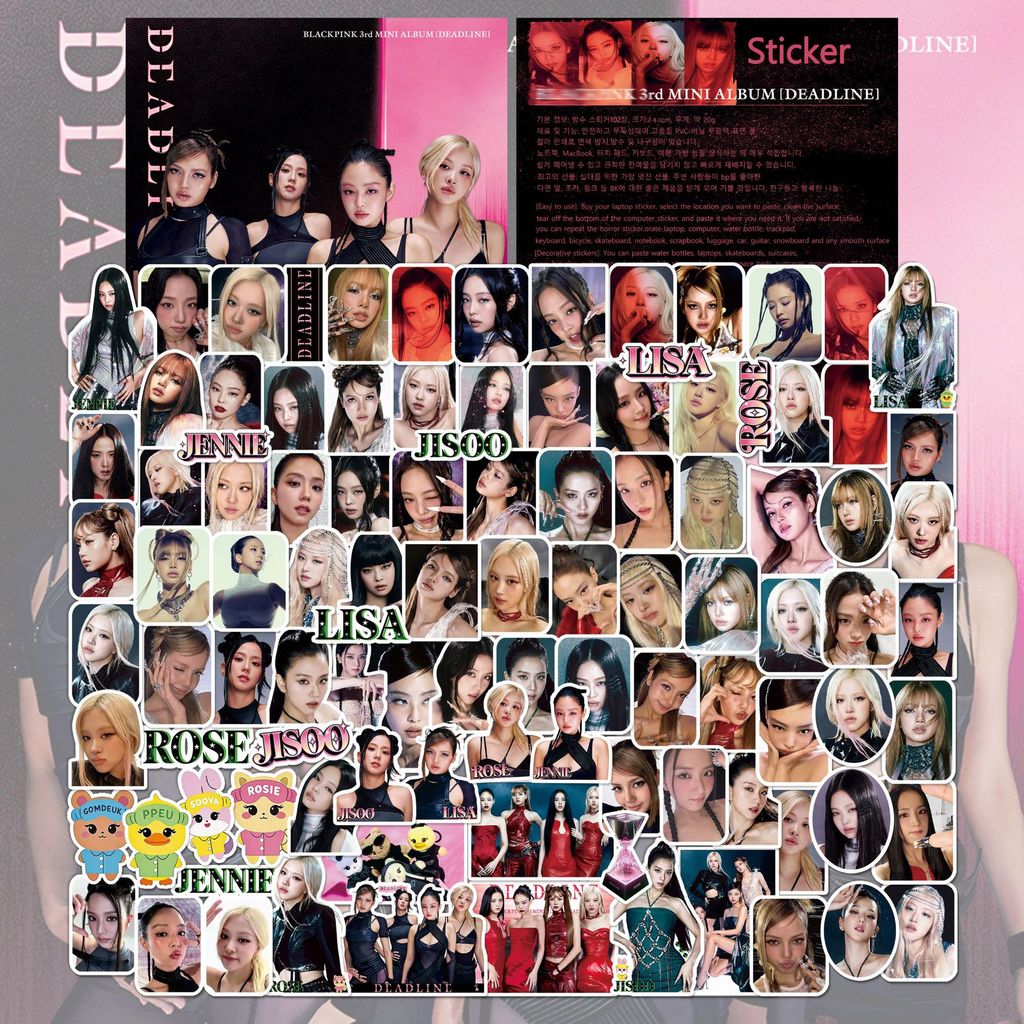 102 Tờ BlakP Mực Dán Album Mini DEADLINE Sổ Tay Dán JENNIE Zhixiu Hành Lý Dán 26..15
