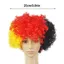 PYCOU Tóc Giả Chú Hề Xoăn, Tóc Giả Afro Puff Lông Tơ, Tóc Giả Ngắn Hóa Trang Vui Nhộn, Phụ Kiện Trang Trí Cổ Vũ Bóng Đá