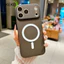 Ốp Điện Thoại Từ Tính Trong Suốt Đơn Giản Cho OPPO A6 A6i A5 A5M A5X A5i A3 Pro NFC A3i A3X A80 A60 A40 A40M 5G 4G Matte Bảo Vệ Ống Kính Vỏ Mềm Màu Trơn Dễ Thương