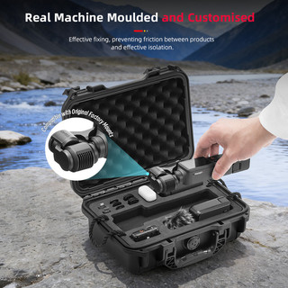 Dành cho DJI Osmo Pocket 4 hộp đựng an toàn hai lớp chống cháy nổ và chống nước toàn diện, túi đựng máy ảnh thể thao cầm tay vlog di động 4 bộ, phụ kiện túi đựng