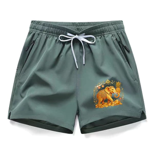 Quần short ba phần khô nhanh, phù hợp cho thể thao như cầu lông và tennis, thiết kế cổ điển và thoải mái cho đi biển