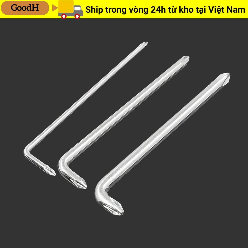 GOODH 3 Cái / bộ Bộ Tua Vít Dụng Cụ Cầm Tay Khuỷu Tay Uốn Cong Tay Ngắn PH0 PH1 PH2 Loại L
