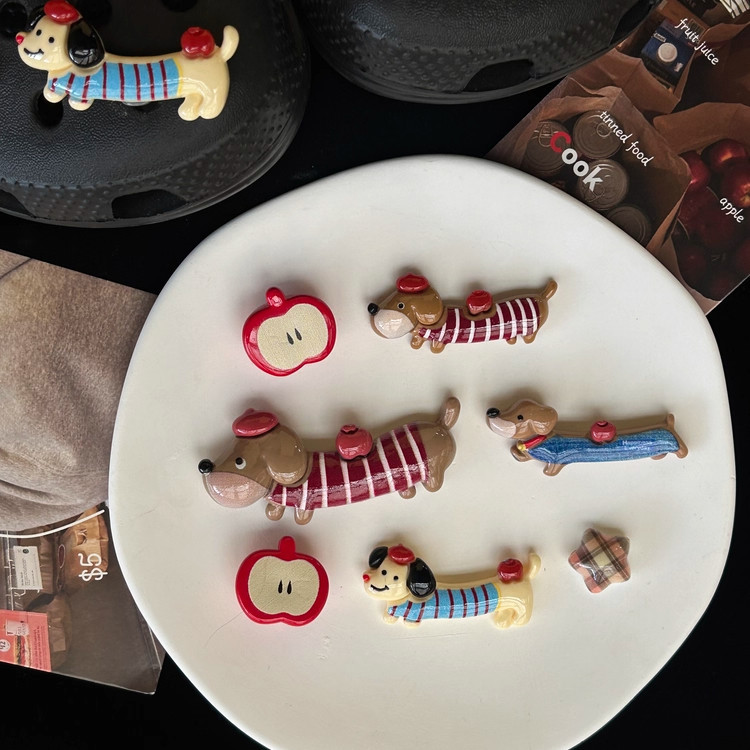 Phụ kiện hoa lỗ giày cho chó Dachshund, trang trí tháo rời, phù hợp cá sấu, Zhibixing, Busch, ins