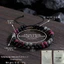 Vòng tay đính cườm đá quý Unisex - Dây Macrame hạt đen Garnet Labradorite - Bảo vệ tâm linh Tâm trí sắc bén