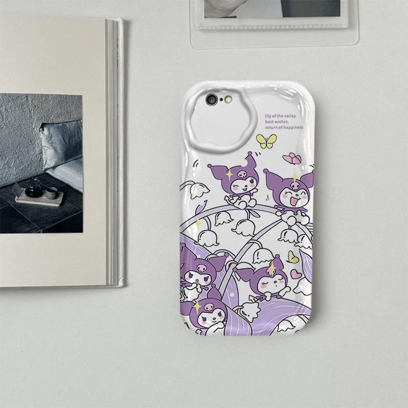 Ốp Cho iPhone 6 6S 7 8 SE iPhone 6Plus iPhone 6sPlus Vỏ Kem Hoạt Hình Cinnamoroll Cặp Đôi TPU Mềm 3D Sóng Silicon Vỏ Điện Thoại