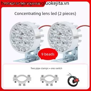 Đèn Xe Điện Pin Siêu Sáng Xe Ô Tô Ba Gót Đèn Pha Xe Máy Đèn led Đèn Pha Sửa Đổi Đèn Bên Ngoài Mạnh Mẽ