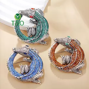 Trâm cài cá sấu đính đá cổ điển - Sang Trọng và Thích Hợp Làm Quà Tặng