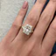 Nhẫn kim cương vuông cấp dòng chảy dát Nhẫn Zircon 26.4.20