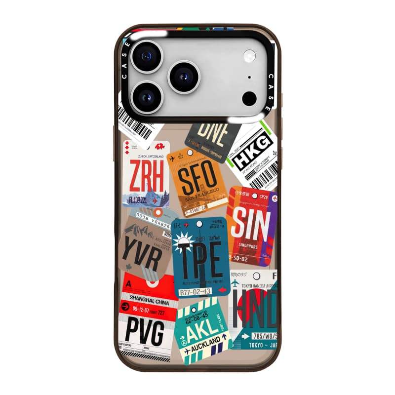 CASECASE X Dán Nhãn Ốp Lưng Màu Nâu Trong Suốt Cứng Hút Từ Tính Tác Động Dành Cho Apple IPhone 13 14 15 16 17 Pro Max Có Hộp