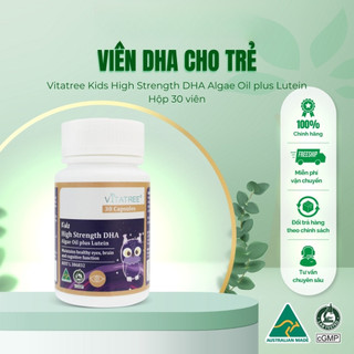DHA Tảo Biển Cho Bé Vitatree Kids High Strength DHA Algae Oil + Lutein – Hỗ Trợ Phát Triển Não Bộ & Thị Giác
