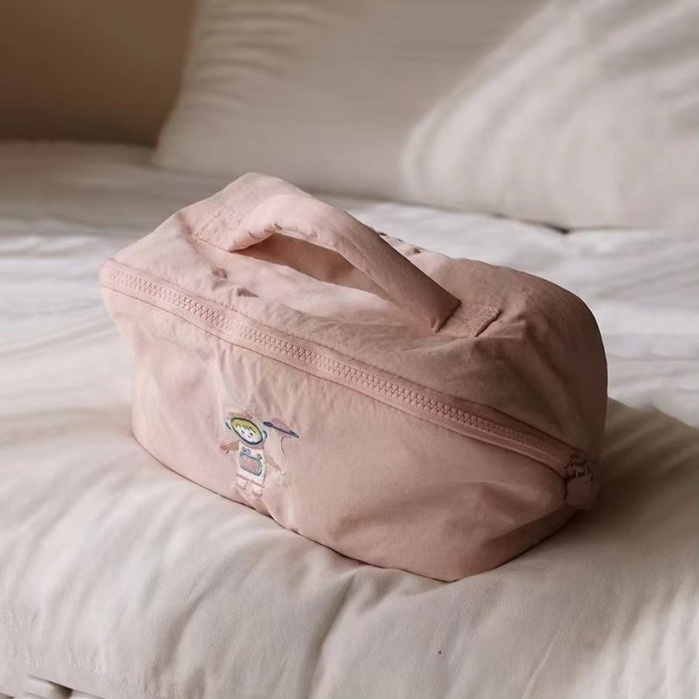 Túi đựng mỹ phẩm FAVORITEGOODS, Túi trang điểm di động đa chức năng, Túi giặt thêu nhẹ dễ thương thời trang