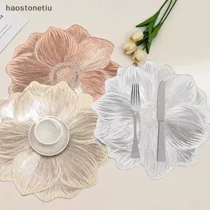 NS Mới Hình Sen Chịu Nhiệt Placemat Trang Trí Có Thể Giặt Tấm Lót Bàn Đế Lót Ly Cho Tiệc Gia Đình Trang Trí Đám Cưới NS
