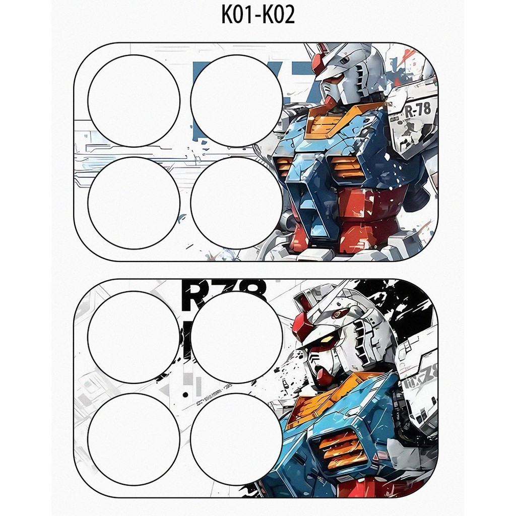 [2 cái] Phim giấy máy ảnh mềm mờ in hình Gundam cho POCO F8 Pro F8 Ultra X6 PRO / F6 Pro Trang trí ống kính Bảo vệ camera chống trầy xước
