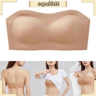 Capa Quần Chíp Ngực Strapless Bandeau Có Silicon Chống Trơn Trượt, Co Dãn Với Miếng Đệm