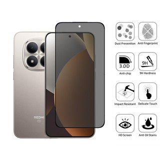 Redmi Note 15 Pro 5G Bảo vệ màn hình riêng tư 2 trong 1 Kính cường lực chống nhìn trộm cho Xiaomi Redmi Note 14 13 4G & Phim máy ảnh ống kính