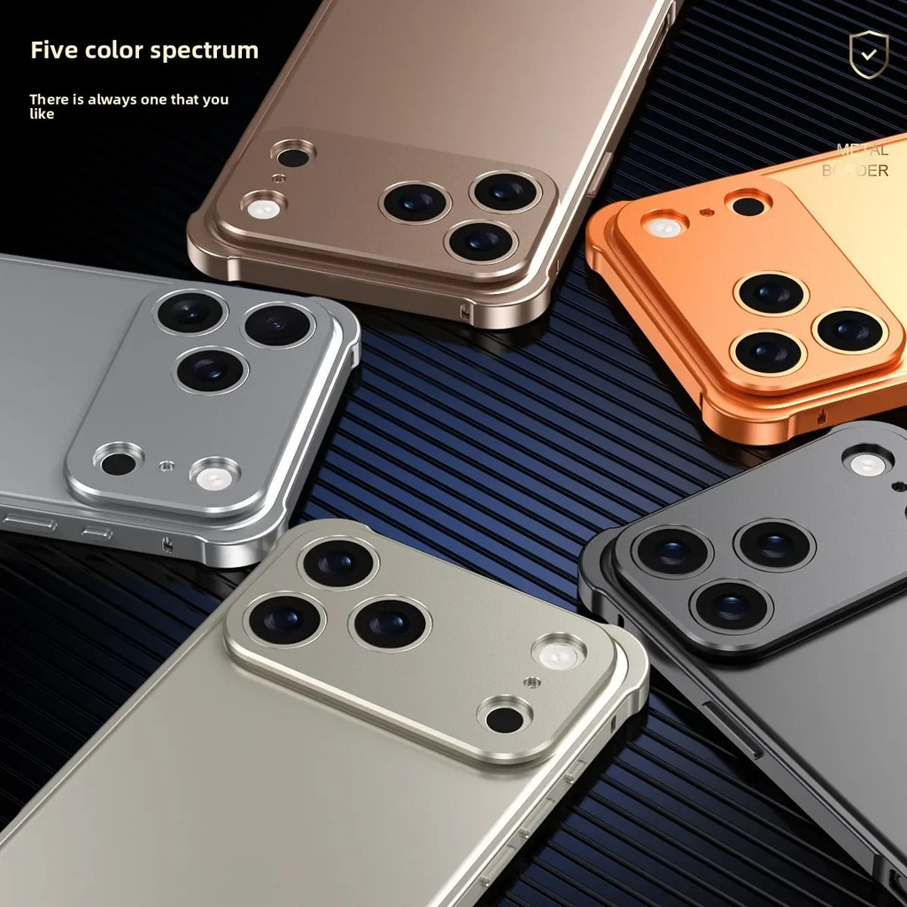 Dành Cho iPhone 17 Air 17 16 14 14 13 12 Pro Max 17 Pro Hàng Không Hợp Kim Nhôm Ốp Lưng Điện Thoại Khung Kim Loại Bảo Vệ Ống Kính Vỏ Chống Sốc