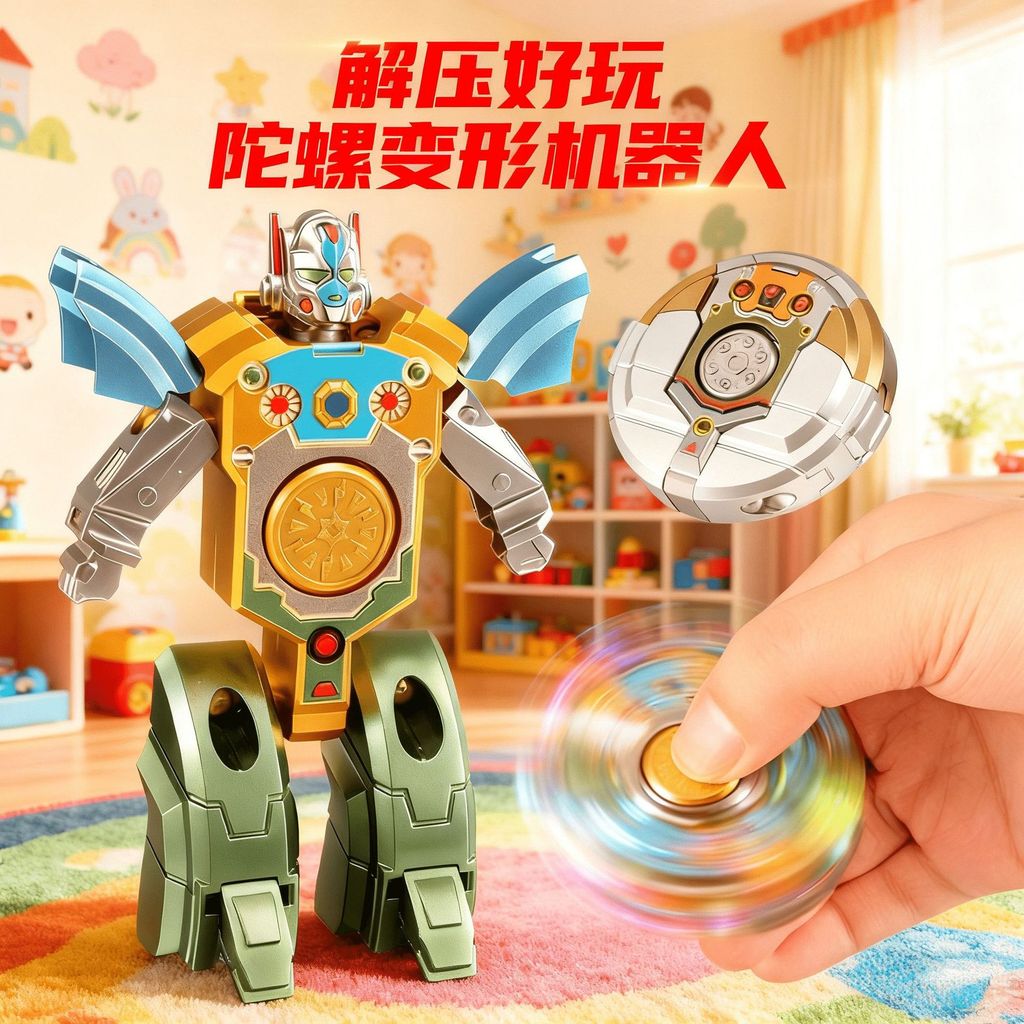 Biến Đổi Robot Fidget Spinner Đồ Chơi Trẻ Em Xoay Robot Giải Nén Ngón Tay Spinner Đồ Chơi Nhỏ Zhuanzhuanle UGKP
