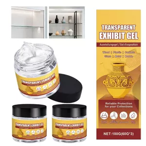 Clear Museum Gel Có thể tháo rời Bảo tàng di động trong suốt Bộ sưu tập Putty Hiện vật Trang trí Sáp cho cửa hàng thủy tinh kim loạiidaevn
