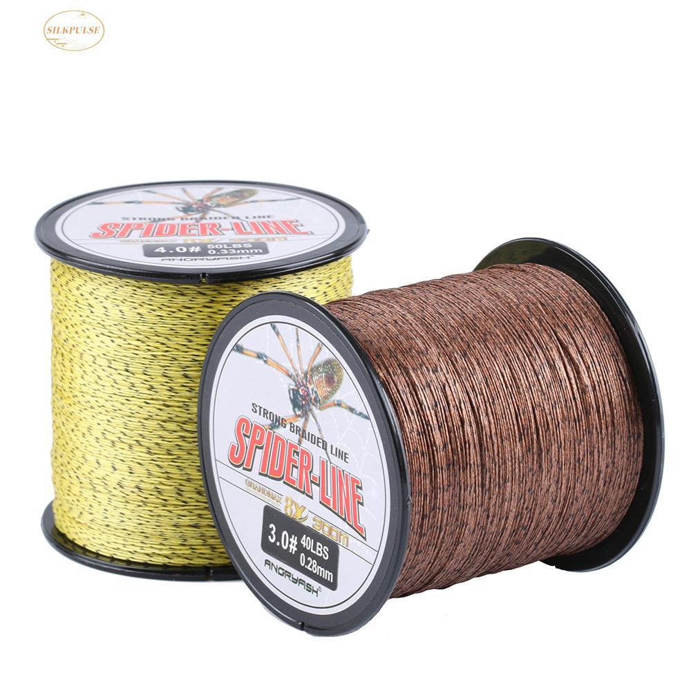 Dây câu SILKPULSE Độ bền thực tế 10-60LB Dệt Camo Vàng Mạnh 4 Dây