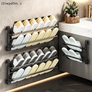 Cá Tuyết treo tường Giày giá miễn phí đấm Dép giá phòng tắm Dép móc giày lưu trữ Kệ khô Giá cửa Giày Treo chủ mới