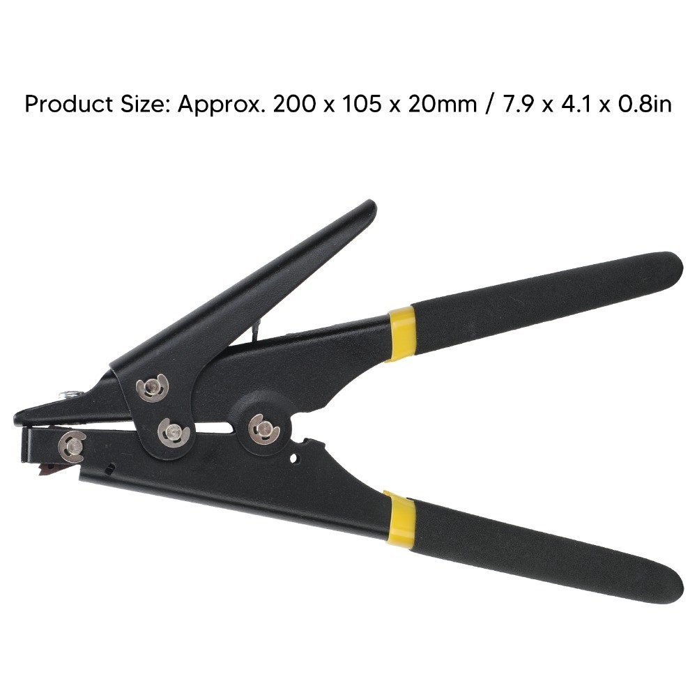 Công cụ buộc cáp DAYBREAK, Công cụ buộc dây kéo dài 8 Inch cắt xả, Thiết kế công thái học màu đen hiệu quả Công cụ cắt và căng thẳng có thể điều chỉnh để quản lý cáp