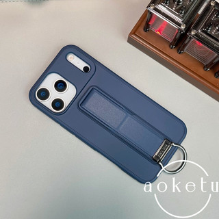 Đế gấp họa tiết da thích hợp cho vỏ điện thoại Apple 17promax iPhone 16 có khóa vòng 15pro / 14 cảm giác cao cấp 13 vỏ bảo vệ chống rơi bằng silicon sáng tạo