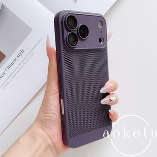 Tản nhiệt sang trọng Apple 17 / 16 Promax Ốp điện thoại thích hợp cho iPhone 17Ar siêu mỏng 16p thoáng khí 17Pro ống kính bao gồm tất cả vỏ cứng chống rơi