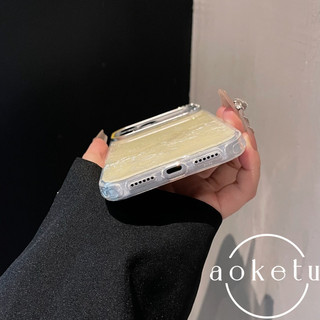 Thích hợp cho Apple 17promax vỏ điện thoại sang trọng iPhone 16pro vỏ màu cam họa tiết 15 bao gồm tất cả chống rơi 14pro / 13 vỏ cứng ống kính đính kim cương