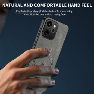 Ốp điện thoại Oppo Reno15F cho Oppo Reno 15F 15 Pro 15ProMax Reno15 Reno15ProMini 5G 4G 2026 Vỏ điện thoại bằng da Pu mờ Sạc không dây Vỏ ốp lưng TPU chống sốc từ tính
