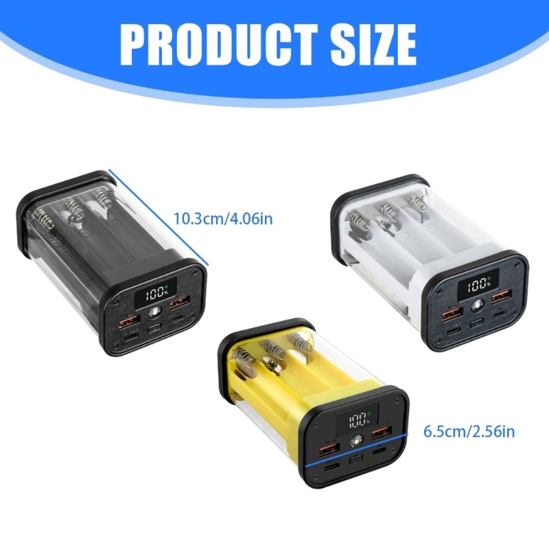 Ốp điện thoại PowerBank nhựa GODD cho pin 6x18650 không hàn 22 5W ngoài trời