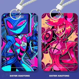 Alastor Hazbin Khách sạn Hộp đựng thẻ trượt Vox Bus ID Sinh viên