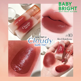 Son Tint Lì Baby Bright Cloudy Bare Tint Siêu Nhẹ Môi, Dễ Tán Màu, Dưỡng Ẩm Môi 2.6G
