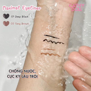 Bút Kẻ Mắt Siêu Mảnh Cathy Doll, Chống Nước, Sắc Nét Tự Nhiên Maximal Eyeliner 0.7 ml