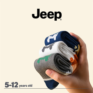 JEEP Tất Giữa Ống Cotton Nguyên Chất Năm Đôi Thu Đông Bé Trai Bé Gái Thể Thao 10A Kháng Khuẩn Dày Ấm Khử Mùi Tất