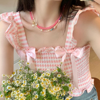 Vòng cổ handmade nhiều màu sắc đính hạt bướm, phù hợp cho người phụ nữ vào mùa hè