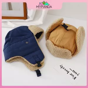 MYPANDA Winter Thi Mũ bảo vệ tai ấm áp Mũ er Unisex Nam Nữ Chắc Chắn Earlfap Mũ beanie chống gió có lông cừu.
