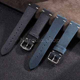 18-24mm Crazy Horse Da Thật Chính Hãng Dây Đeo Đồng Hồ Cho Doanh Nghiệp Retro Da Bò Dây Đeo Đồng Hồ Nam Nữ Thay Thế Dây Đeo Đồng Hồ Vòng Tay
