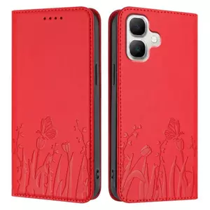 Ốp Lưng Cho Infinix Smart 20 X6840 Tulip Bướm Thiết Kế Thẻ Da Solots TPU Mềm Chống Rơi Vỏ Điện Thoại