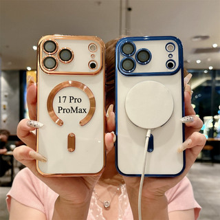 Ốp lưng iPhone chống sốc chống trầy, viền mạ điện, bảo vệ camera, hỗ trợ sạc từ cho iPhone 11 12 13 14 15 16 17 Pro Max