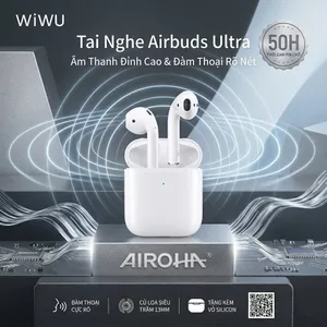 Tai Nghe Bluetooth 5.4 WiWU Airbuds Ultra G2 Chip AIROHA Âm Thanh Hay Đàm Thoại Rõ Pin Trâu