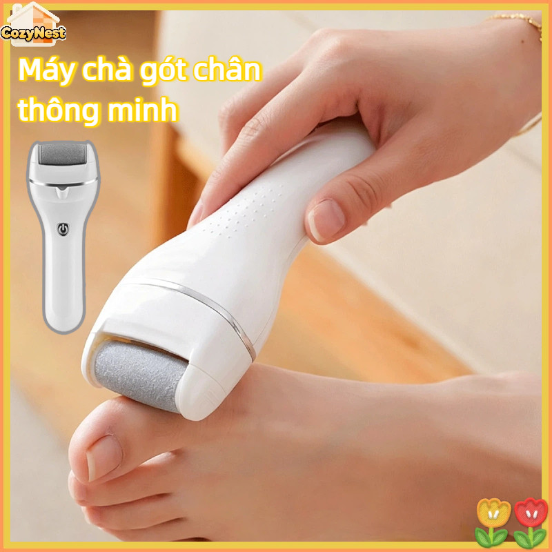 Máy chà gót chân thông minh, 3 tốc độ, pin 180 phút, cảm biến áp lực, đầu mài đá thạch anh