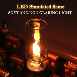 Đèn LED USB Nhấp Nháy Nến 5V Ngọn Lửa Đèn Ngủ Mờ Kính Trong Suốt Trang Trí Điều Khiển Cảm Ứng Chiếu Sáng Tâm Trạng Cho Xe Ô Tô Đèn Gia Đình